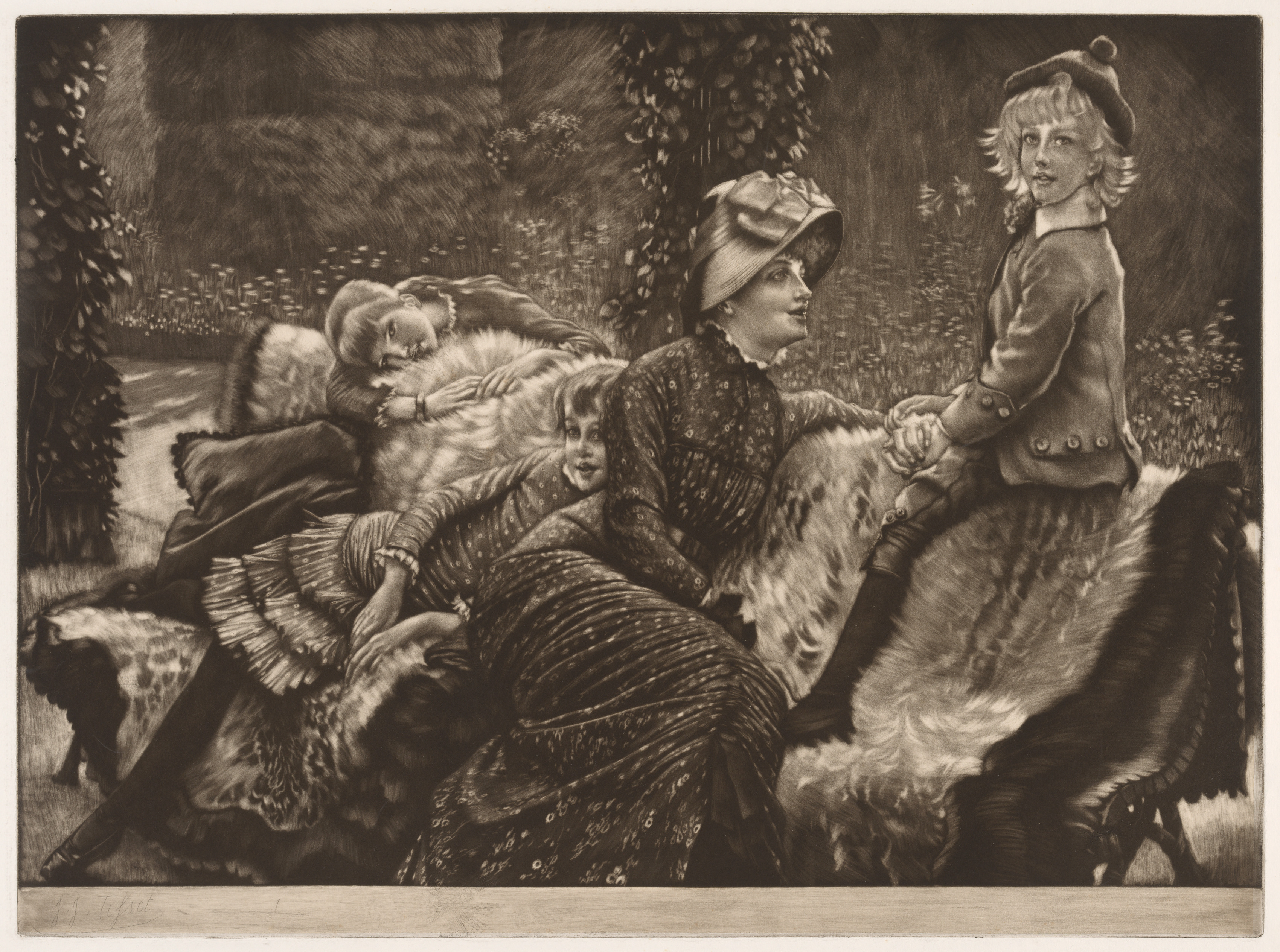 James Tissot, The Garden Bench