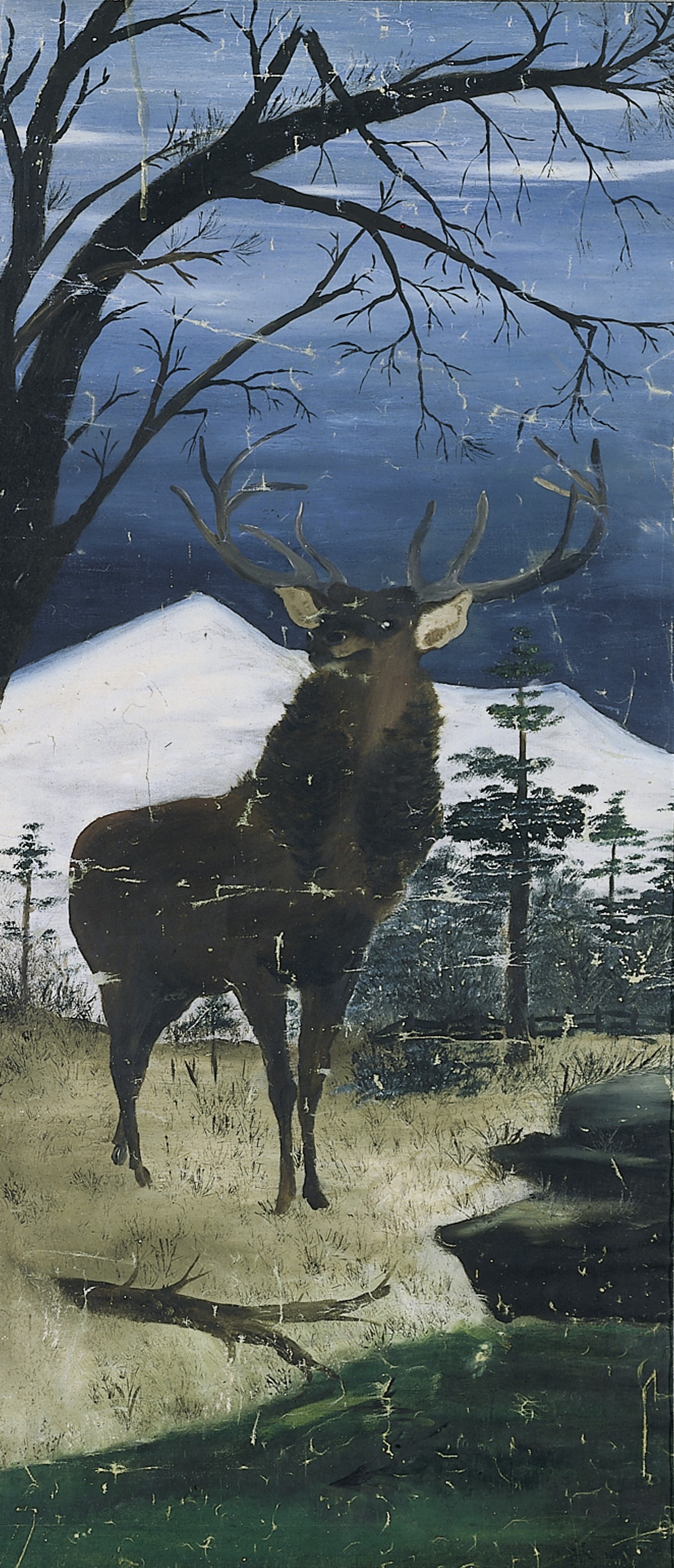 Unidentified, Stag in Winter Landscape