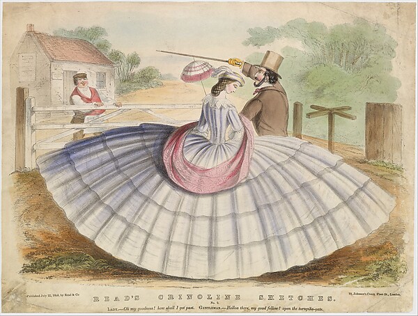 Anonymous, British, 19th century, Read's Crinoline Sketches, No. 9