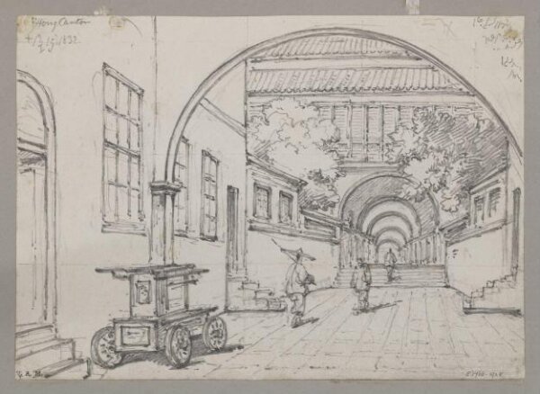 George Chinnery, The East India Company's Hong, Canton
