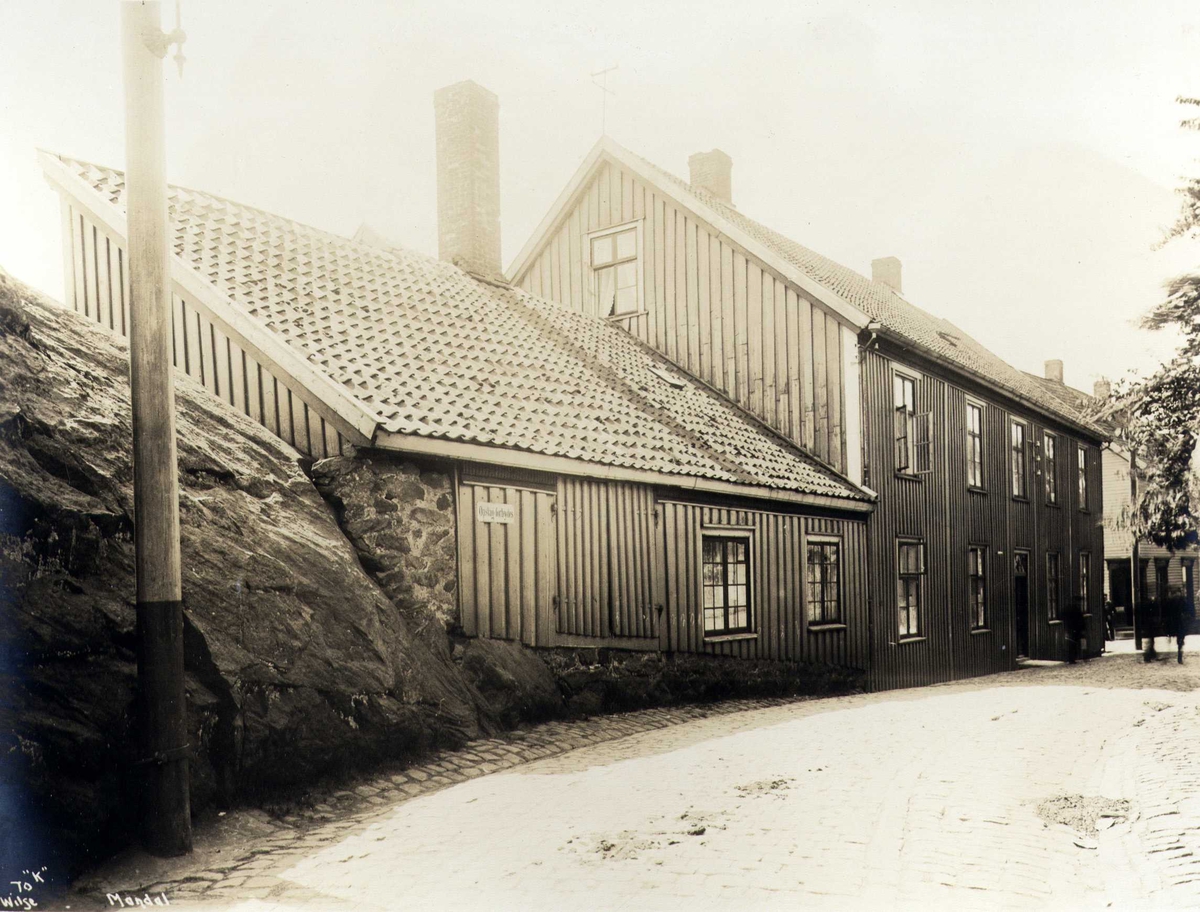 Anders Beer Wilse, Gateparti, Mandal, Vest-Agder. Fotografert 1912.