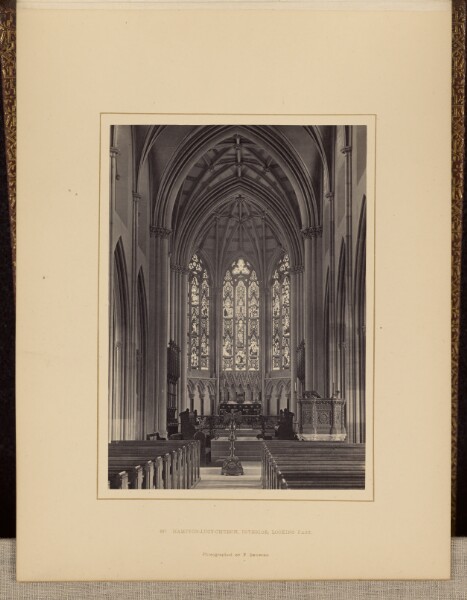 Francis Bedford, Hampton-Lucy Church, interior, looking east
