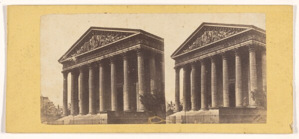 Unknown, [View of a French building with Greek or Roman style architecture]