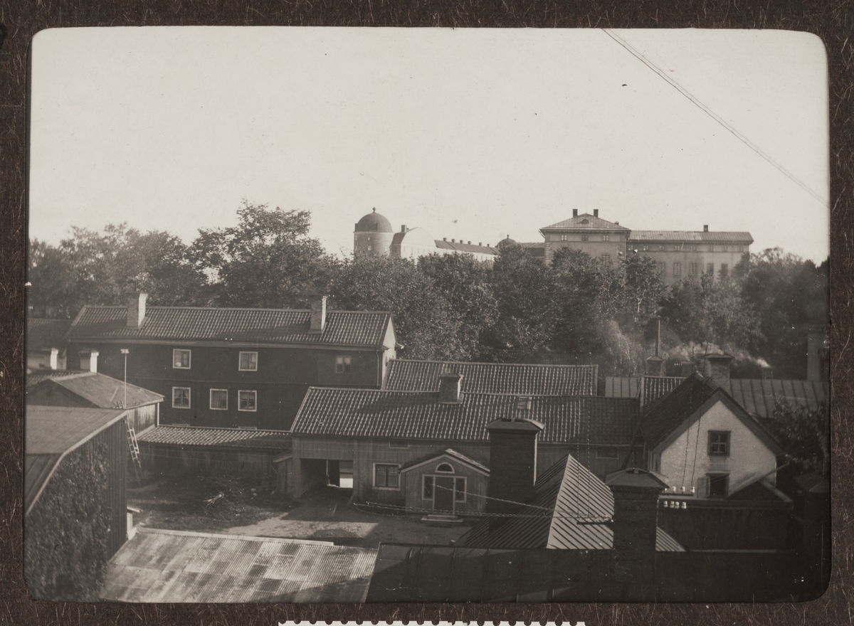 August Fredrik Schagerström, "Upsala, från Gropgränd No 4 åt sydost", Uppsala 1918