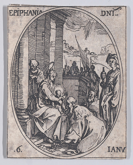 Jacques Callot, La Fête de l'Epiphanie (The Epiphany), January 6th, from "Les Images De Tous Les Saincts et Saintes de L'Année" (Images of All of the Saints and Feast Days of the Year)