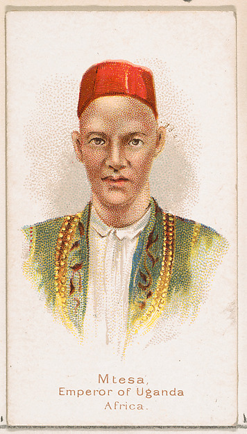 William S. Kimball & Company, Mtesa, Emperor of Uganda, Africa, from the Savage and Semi-Barbarous Chiefs and Rulers series (N189) issued by Wm. S. Kimball & Co.