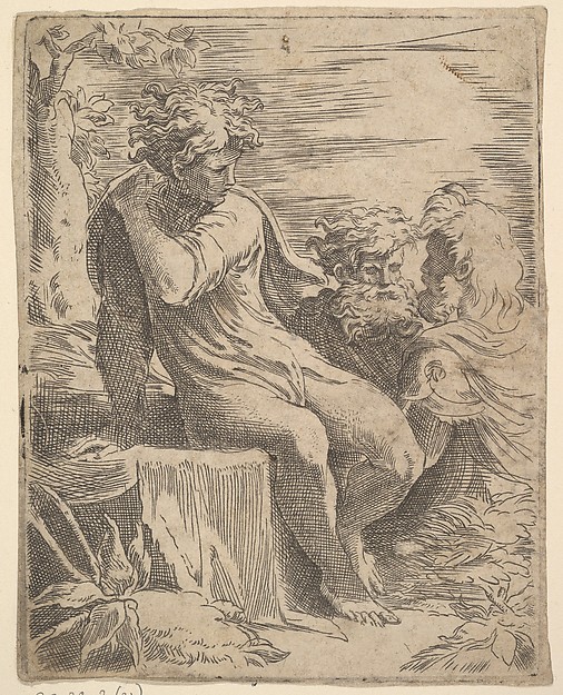 Anonymous, Italian, 16th century, Youth with two old Men