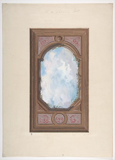 Jules-Edmond-Charles Lachaise, Ceiling design for Salon d'Entrée, Hôtel de Monsieur de Juigne, Paris, 1867