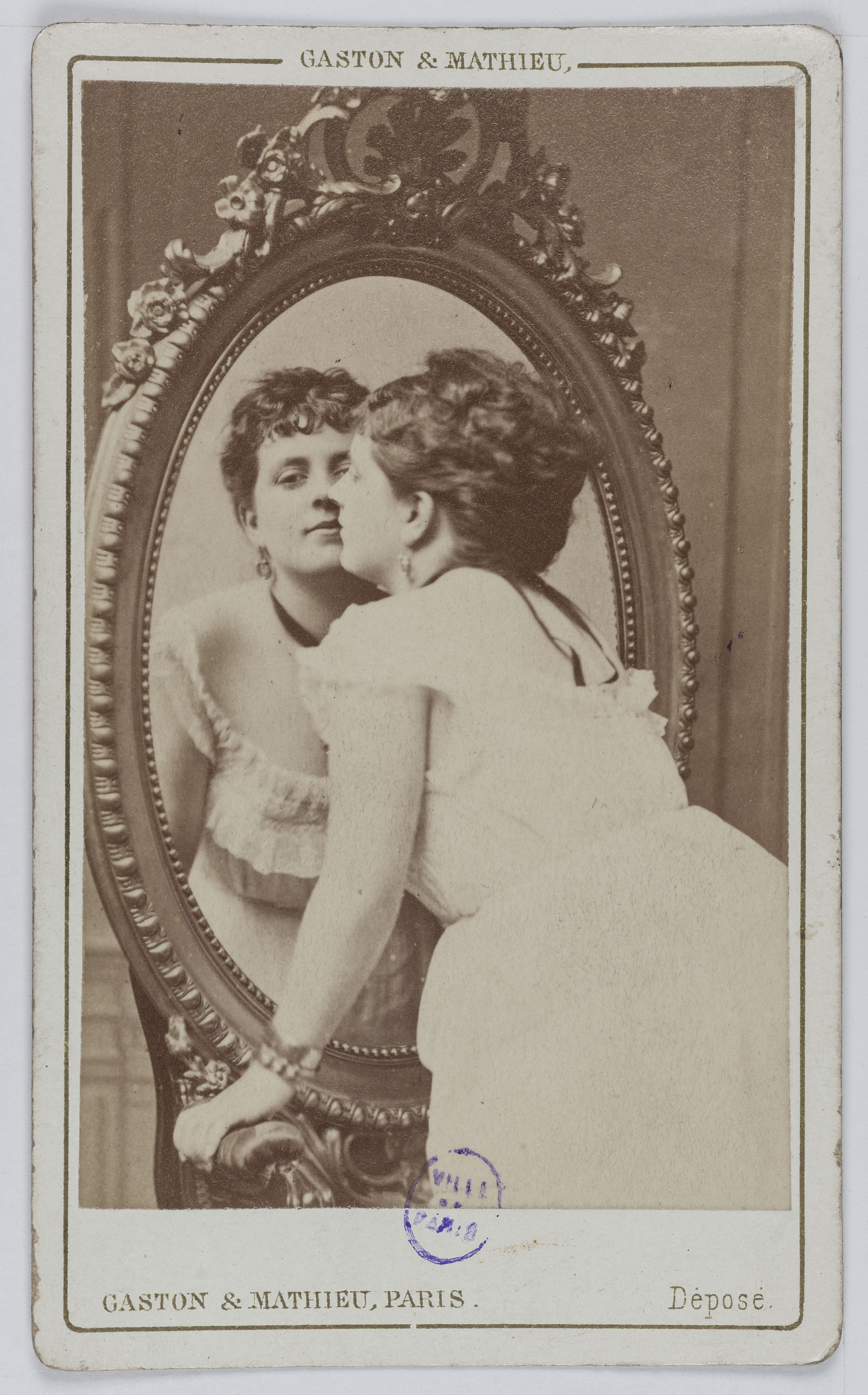 Mathieu & Cie Gaston, Portrait de Blanche Marie Eugénie Querette, actrice de théâtre entre 1868 et 1880.