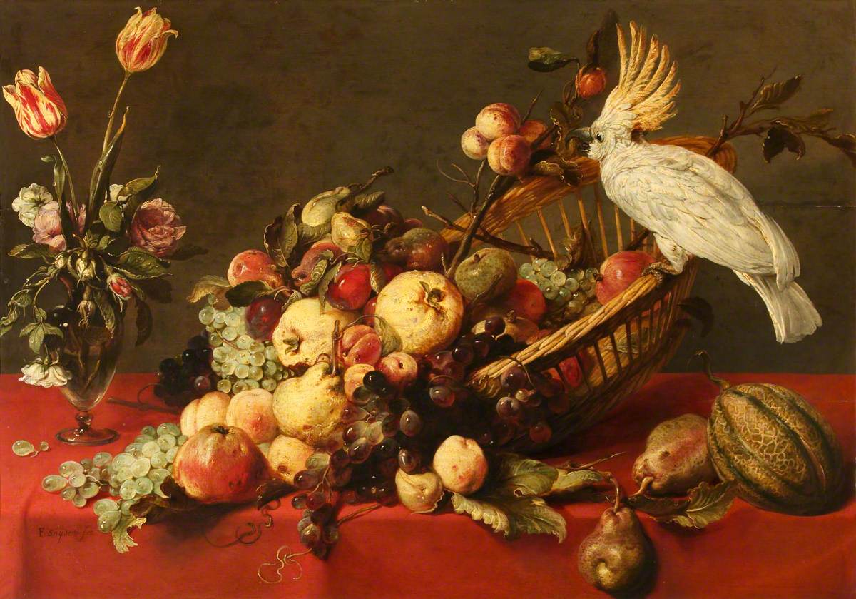 Frans Snyders, A Still Life with Fruit and a Cockatoo