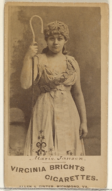 Allen & Ginter, Marie Janson, from the Actors and Actresses series (N45, Type 1) for Virginia Brights Cigarettes