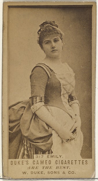 W. Duke, Sons & Co., Card Number 317, Miss Emily, from the Actors and Actresses series (N145-5) issued by Duke Sons & Co. to promote Cameo Cigarettes
