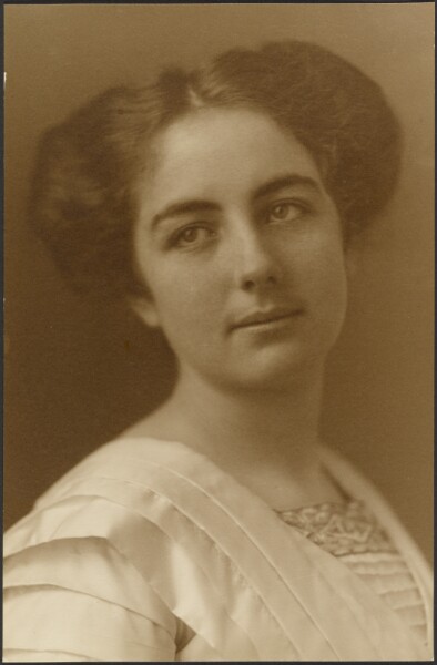Louis Fleckenstein, [Portrait of a Woman in Pleated Dress]
