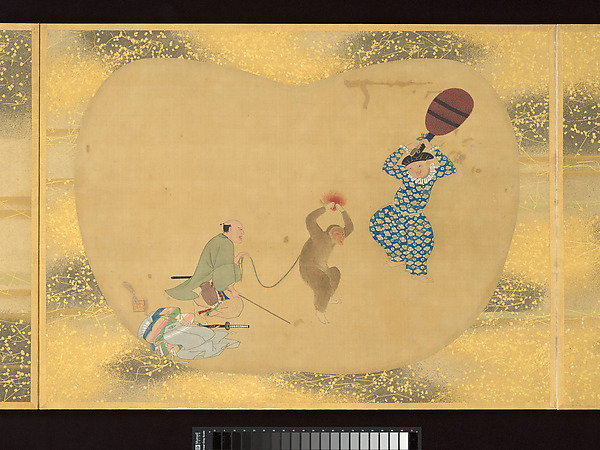 Kano Tsunenobu, Album of Fan-Shaped Paintings of Figures, Birds and Flowers