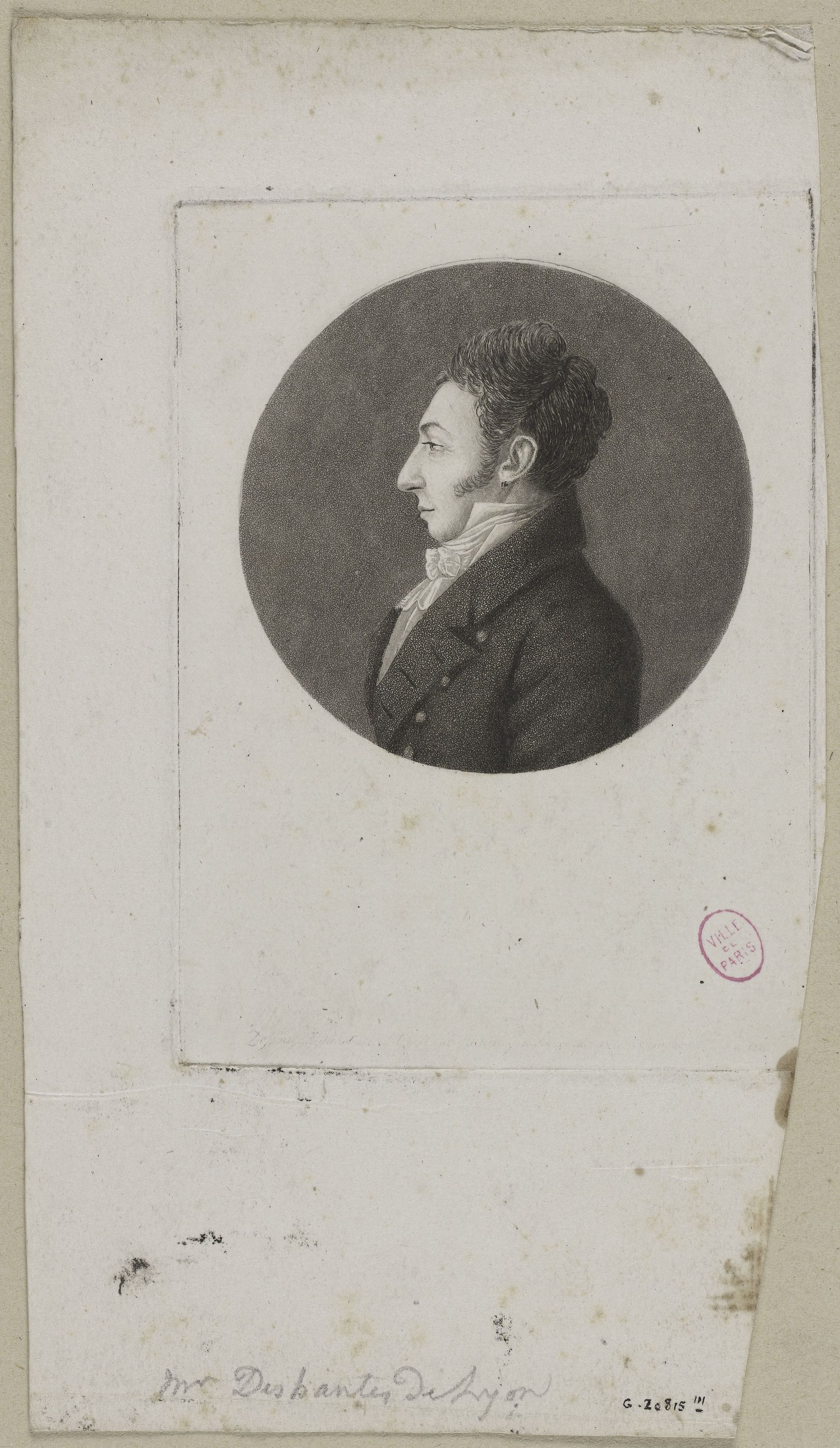 Edmé Quenedey, Portrait de Monsieur Deshantes de Lyon