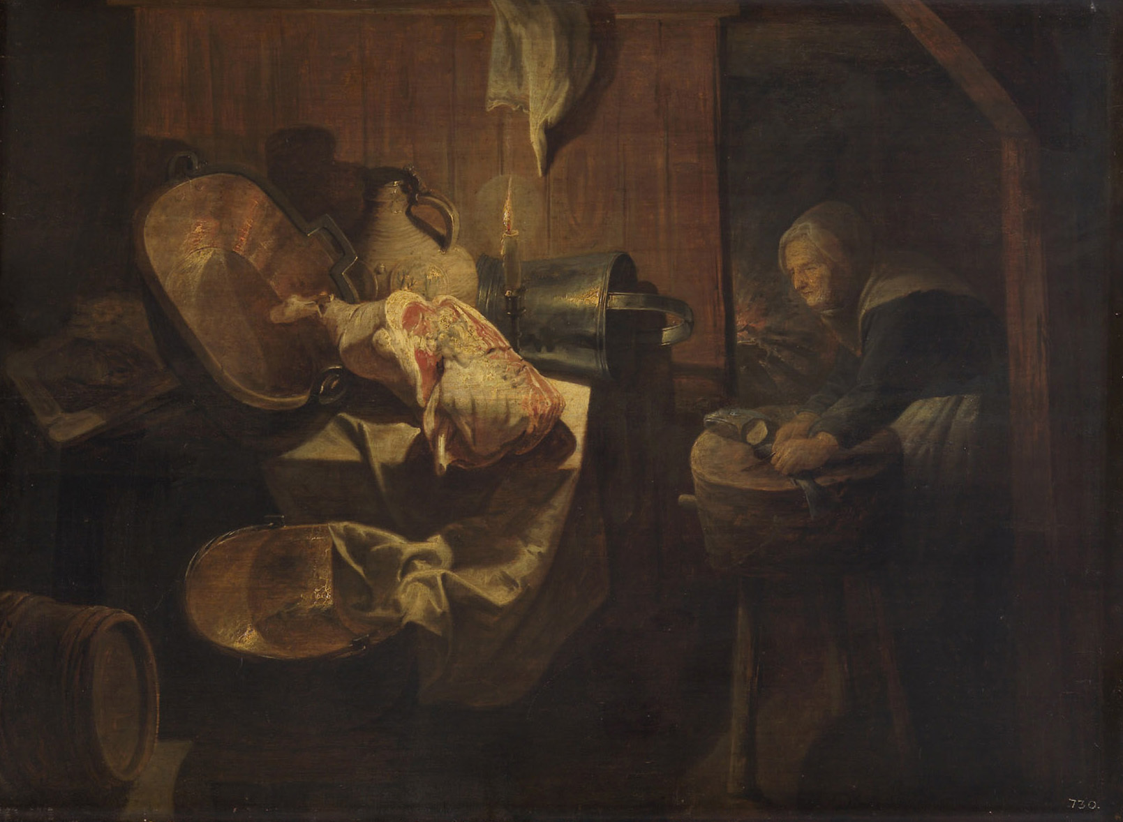 David Ryckaert III, Old woman in the pantry