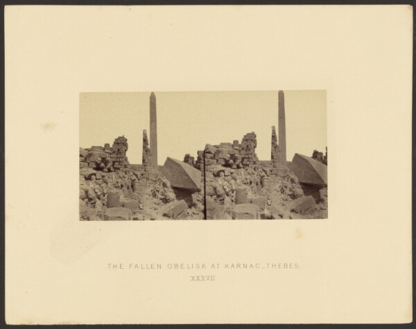 Francis Frith, The Fallen Obelisk at Karnac, Thebes