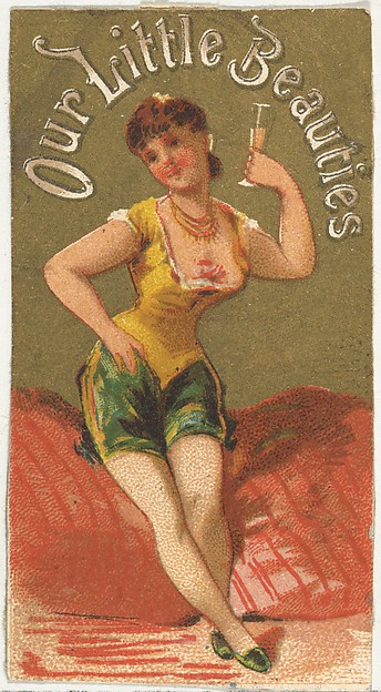Allen & Ginter, From the Girls and Children series (N58) promoting Our Little Beauties Cigarettes for Allen & Ginter brand tobacco products