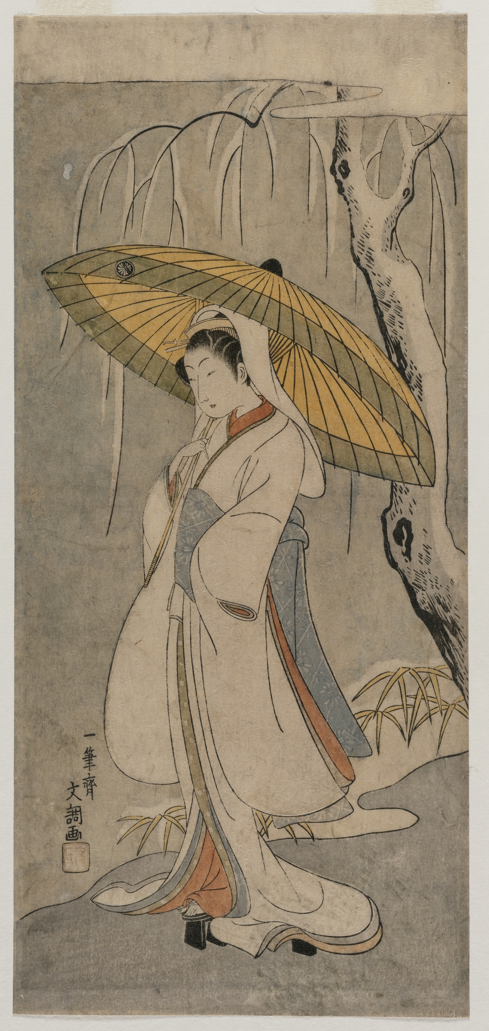 Ippitsusai Bunchō, Segawa Kikunojo II as the Heron Maiden (from the series Ichimura Theater)