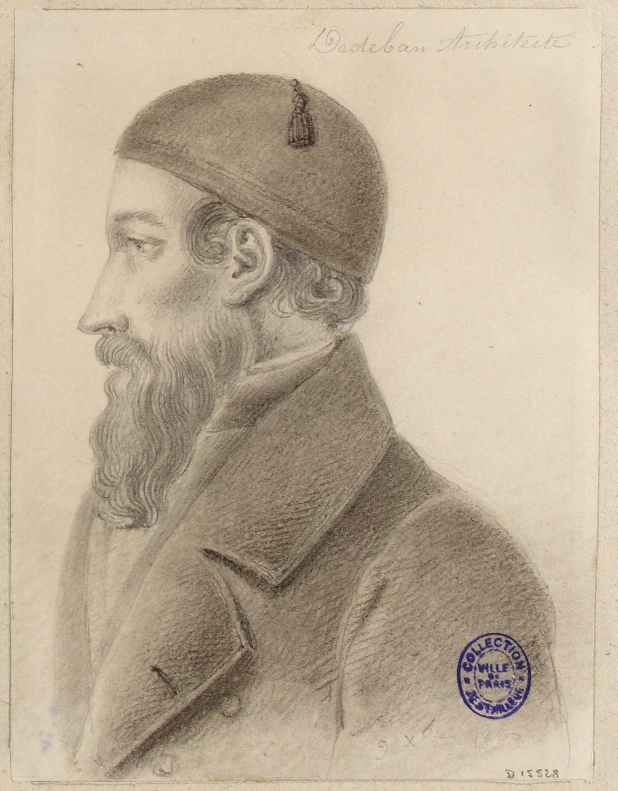 Anonyme, Portrait de l'architecte Dodeban, 9 Xbre 1860