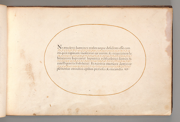 Anonymous, Calligraphic Exercise in Latin