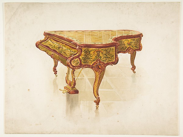 Anonymous, French, 19th century, Design for a Piano