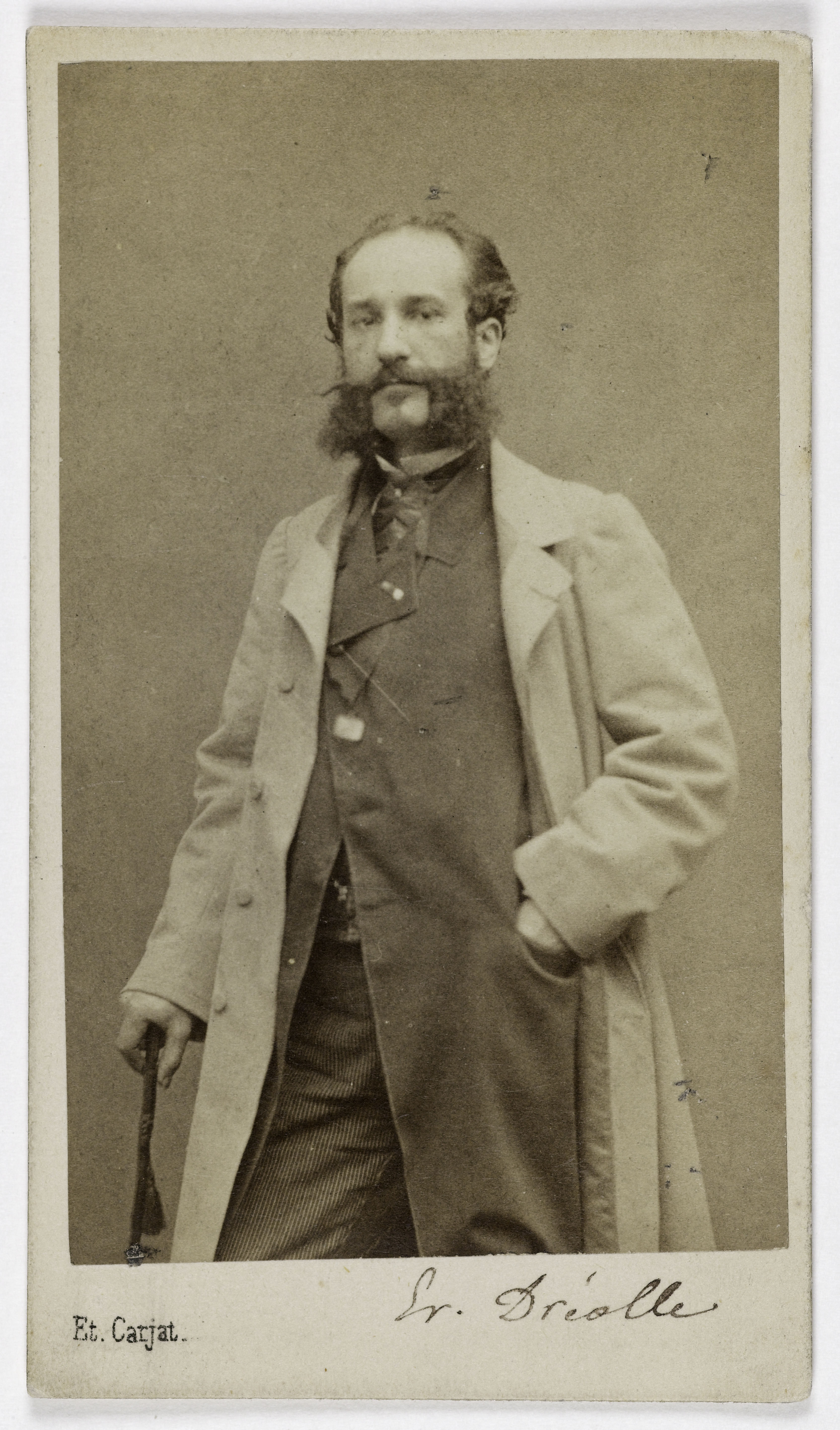 Carjat & Cie, Portrait d'Ernest Dréolle (1829-1887), (journaliste pour La Patrie, homme politique)