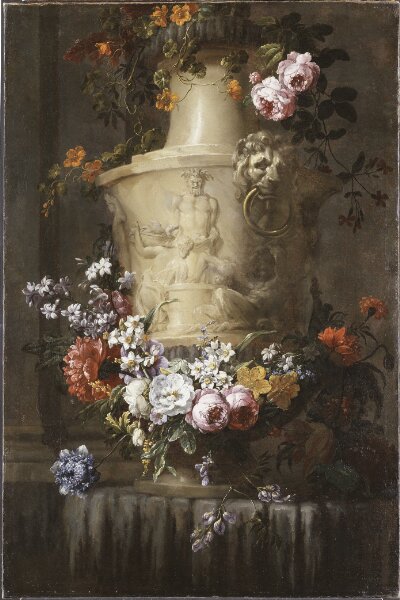 Jean-Baptiste Monnoyer, Marmorvas med blomstergirland