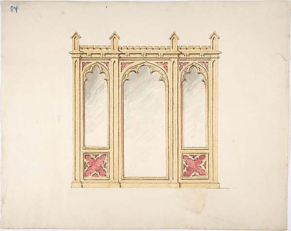 Anonymous, British, 19th century, Design for Gothic Tracery and Paneling