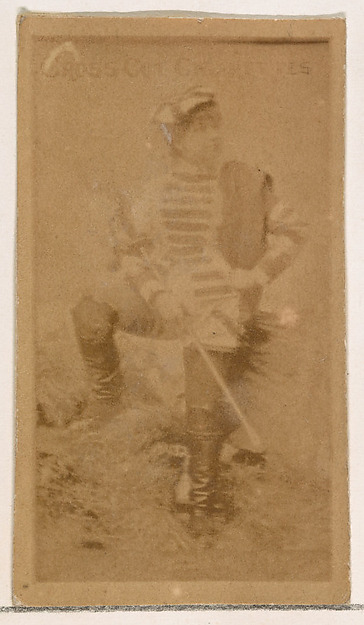 W. Duke, Sons & Co., Actress wearing military costume, from the Actors and Actresses series (N145-1) issued by Duke Sons & Co. to promote Cross Cut Cigarettes