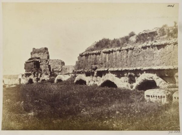Parker, John Henry, Aqueducts - Specus of the Marcia of squared Stone, B.C. 145, Tepula, B.C. 126, and Julia, B.C. 34, of concrete faced with brick, five miles from Rome, at Roma Vecchia.