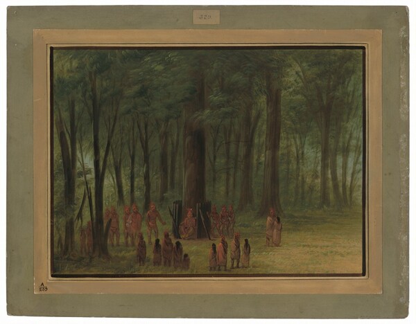 George Catlin, Funeral of Black Hawk - Saukie