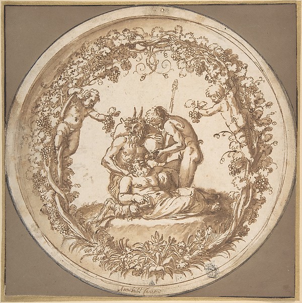 Annibale Carracci, The Drunken SiIenus: Design for the "Tazza Farnese"