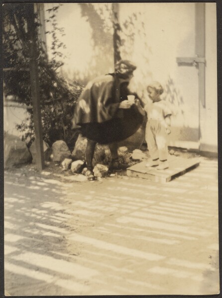 Louis Fleckenstein, [Woman and Child in Dappled Light]