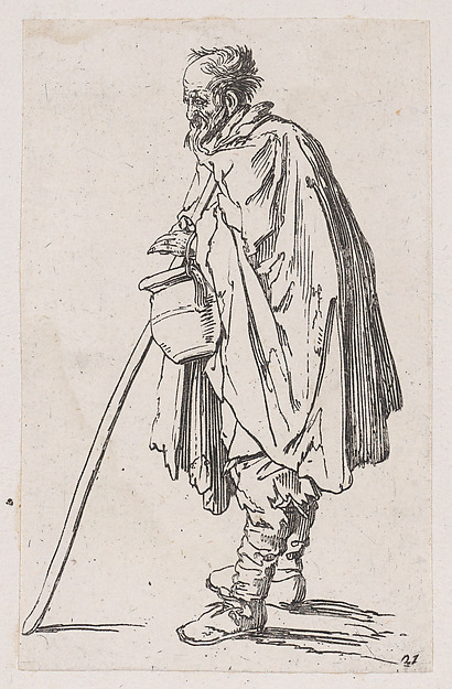 Anonymous, Reverse Copy of Le Mendiant au Couvet (The Beggar of Couvet), from Les Gueux suite appelée aussi Les Mendiants, Les Baroni, ou Les Barons (The Beggars, also called the Barons)
