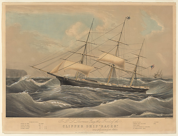 James E. Buttersworth, Clipper Ship "Racer"