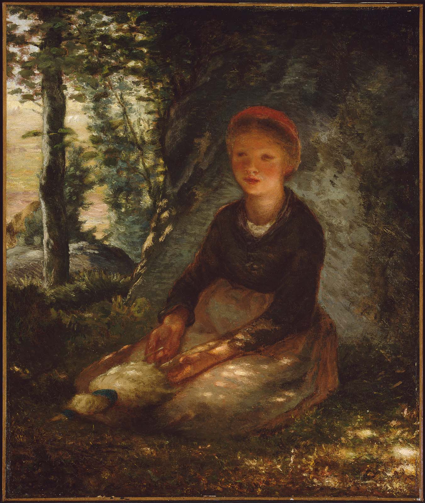 Jean-François Millet, Shepherdess Seated in the Shade