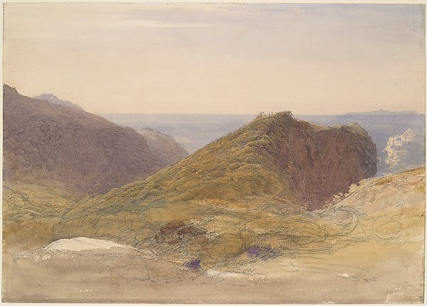 Samuel Palmer, On the North Coast of Devon, Lundy Island in the Distance