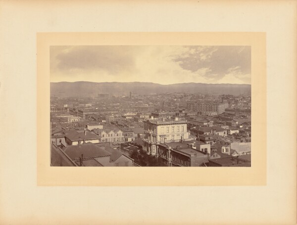 Eadweard J. Muybridge, [View Overlooking the City and the Bay Showng the Palace Hotel from South Windows]