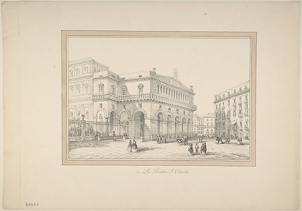 Anonymous, French, 19th century, View of Naples: Teatro San Carlos