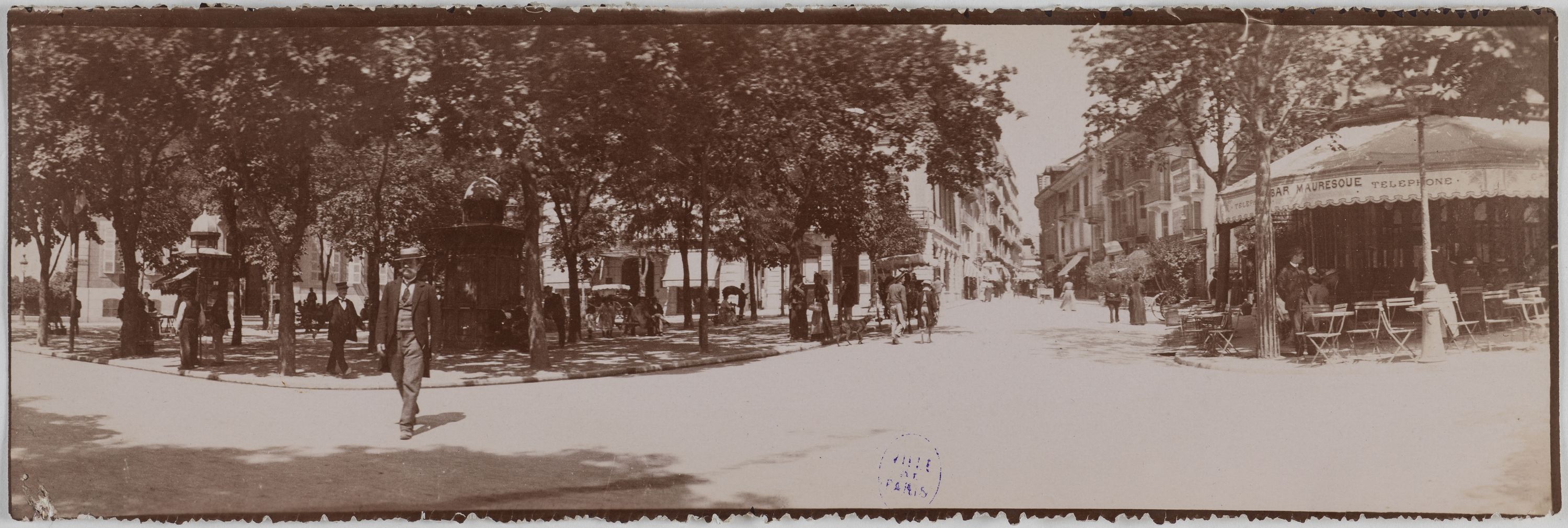 Anonyme, Panorama de rues de Paris.
