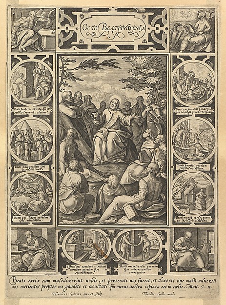 Hendrick Goltzius, The Eight Beatitudes, from "Christian and Profane Allegories"