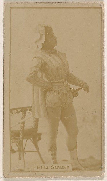 Kinney Brothers Tobacco Company, Mlle. Elisa Saracco, from the Actresses series (N245) issued by Kinney Brothers to promote Sweet Caporal Cigarettes
