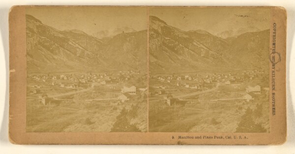 Benjamin West Kilburn, Manitou and Pikes Peak, Col. U.S.A.