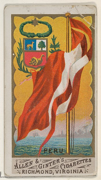 Allen & Ginter, Peru, from Flags of All Nations, Series 1 (N9) for Allen & Ginter Cigarettes Brands