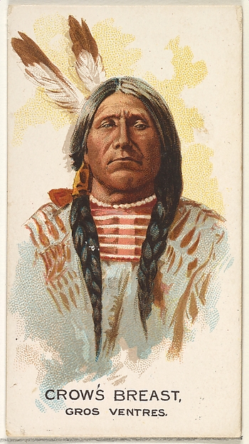 Allen & Ginter, Crow's Breast, Gros Ventres, from the American Indian Chiefs series (N2) for Allen & Ginter Cigarettes Brands