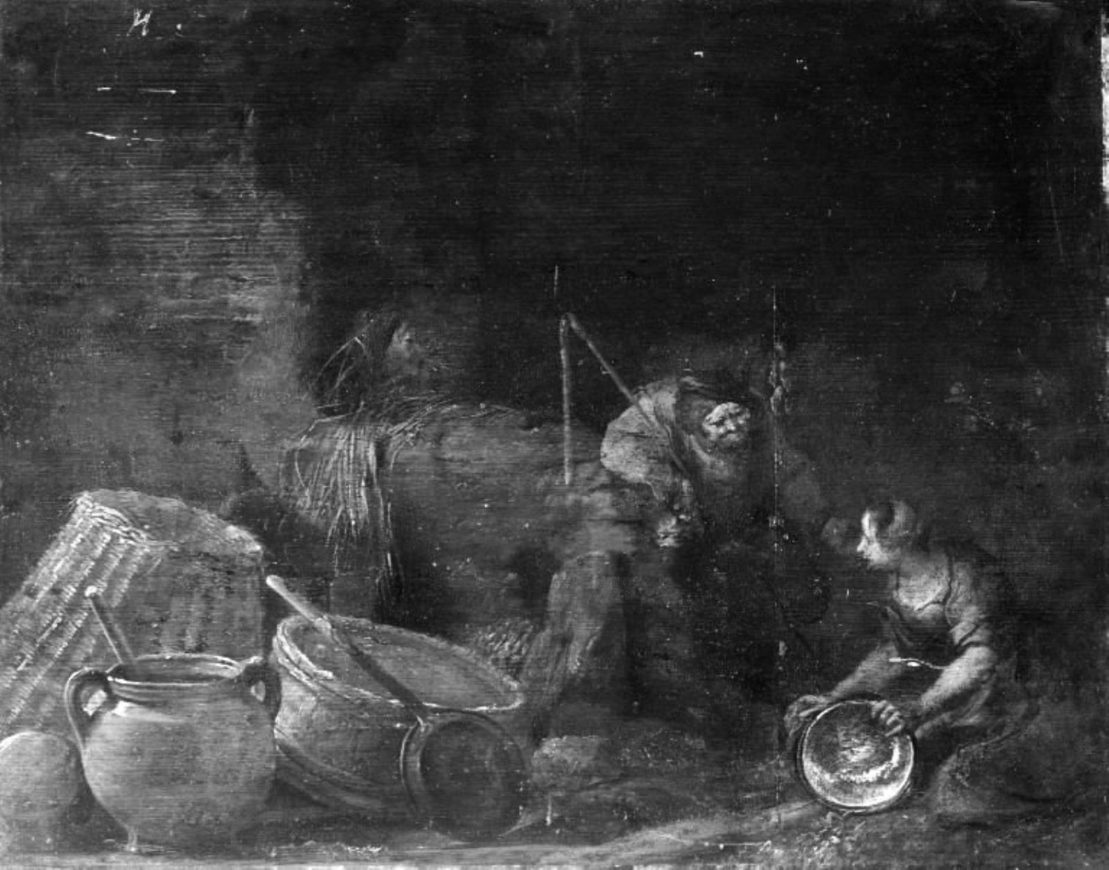 Herman Saftleven, En køkkenpige under arbejdet
