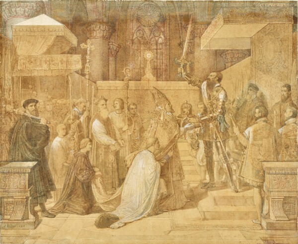 Jean-Auguste-Dominique Ingres, The Duke of Alba Receiving the Pope's Blessing in the Cathedral of Sainte-Gudule, Brussels