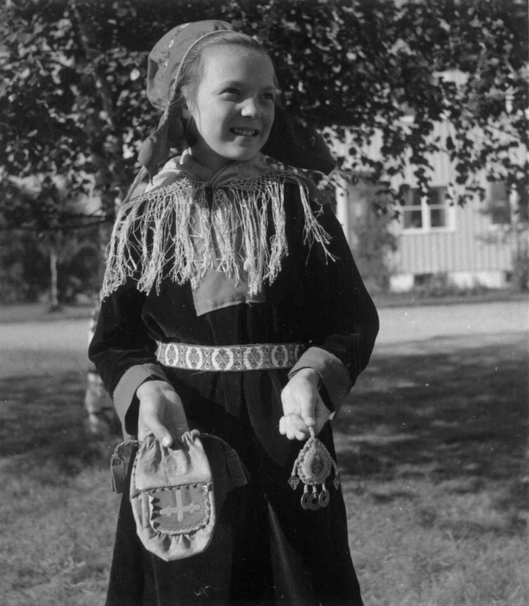 Virginia Raymond Davidson, Portrett av Inga Ravna Eira som viser punger i tinntrådarbeide.