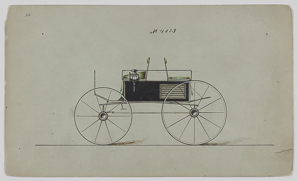 Brewster & Co., Design for Dog Cart or 2 Wheeler, no. 4013